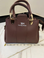 3 Pcs Girl’s Rexine Hand Bag Set – Stylish & Versatile Top Handle Bags in Multiple Colors