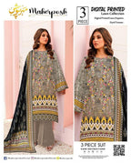 3 Pcs Women’s Unstitched Lawn Printed Suit – Summer Collection