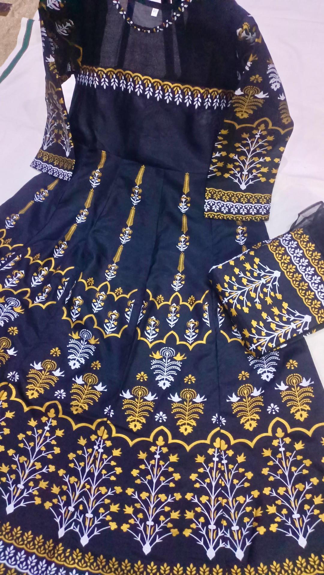 Elegant Teal Katan Silk Block Printed Maxi Suit – 3 Pcs Formal Wear Set