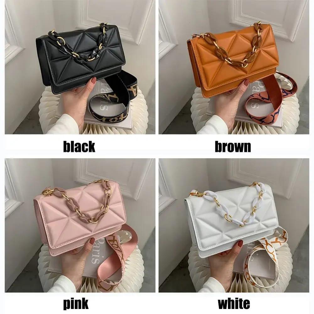Girls Black PU Leather Crossbody Bag – Stylish Multipurpose Shoulder Purse
