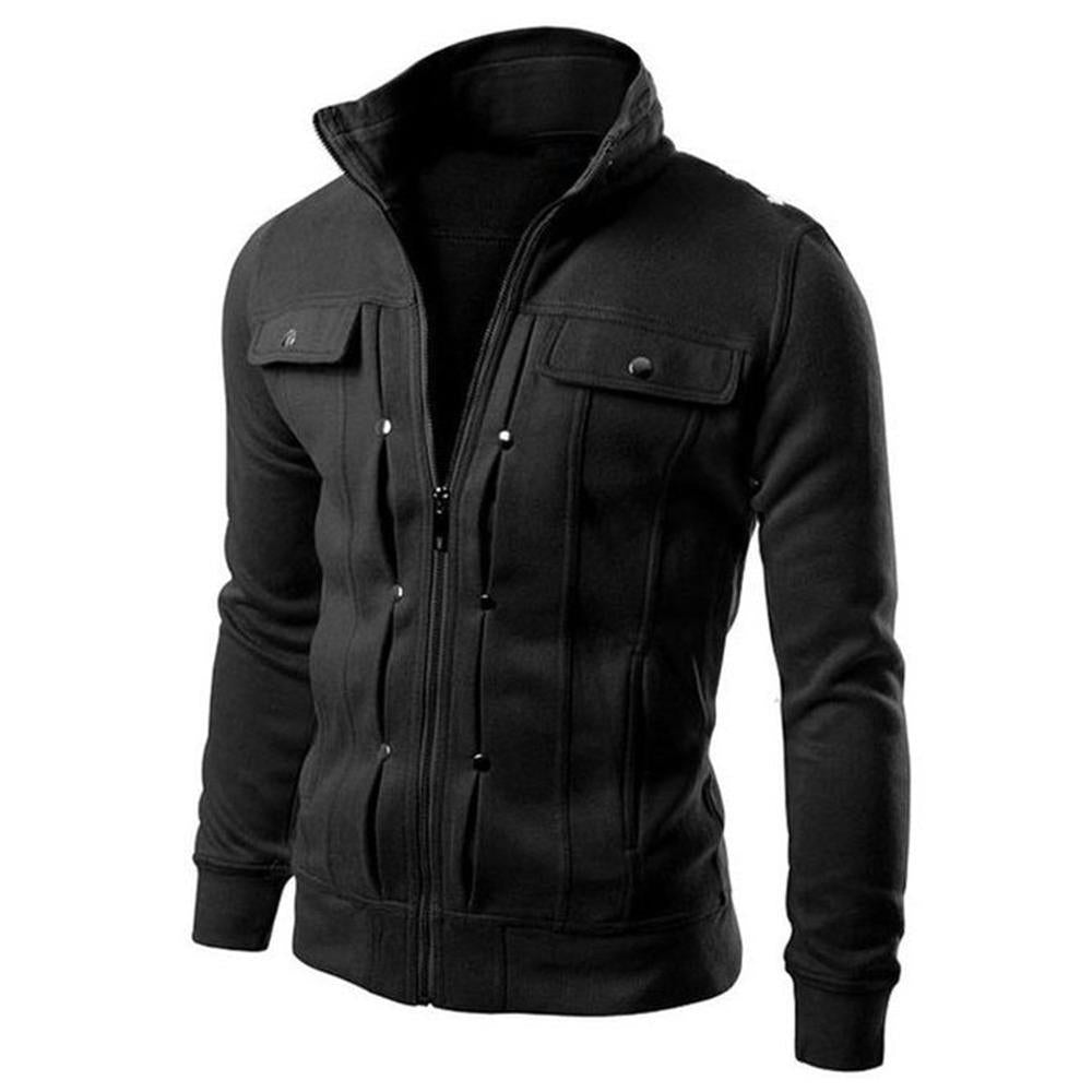 Men’s Fleece Plain Jacket – Mexican Style Black Winter Wear (1 Pc)