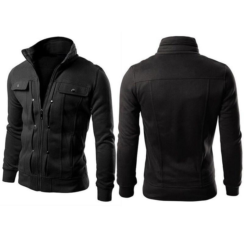 Men’s Fleece Plain Jacket – Mexican Style Black Winter Wear (1 Pc)