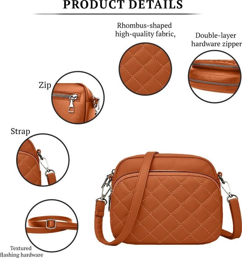 Chic Brown PU Leather Embroidered Women’s Shoulder Bag – Stylish Handbag C-AR-7