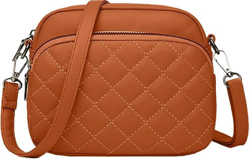 Chic Brown PU Leather Embroidered Women’s Shoulder Bag – Stylish Handbag C-AR-7