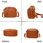 Chic Brown PU Leather Embroidered Women’s Shoulder Bag – Stylish Handbag C-AR-7