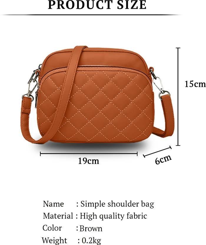 Chic Brown PU Leather Embroidered Women’s Shoulder Bag – Stylish Handbag C-AR-7