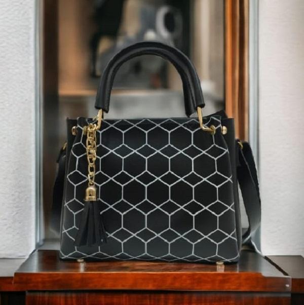 Women’s PU Leather Printed Shoulder Bag – Stylish Handbag in Multiple Colours