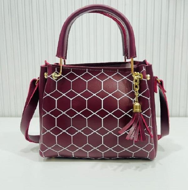 Women’s PU Leather Printed Shoulder Bag – Stylish Handbag in Multiple Colours