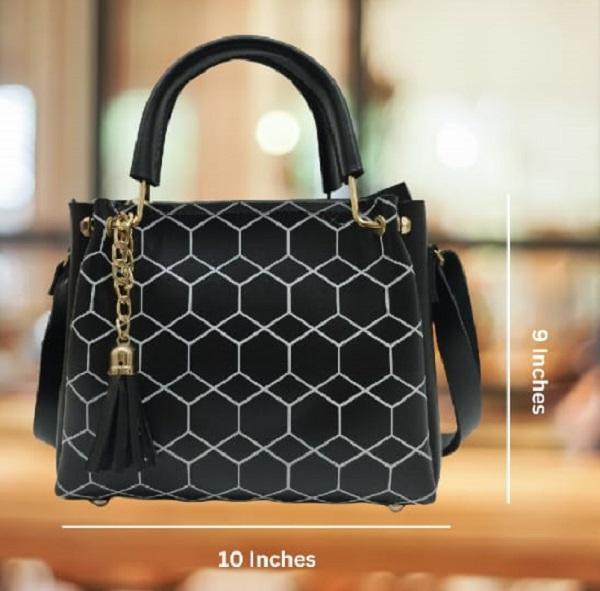 Women’s PU Leather Printed Shoulder Bag – Stylish Handbag in Multiple Colours