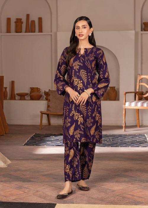 Women's 2-Pcs Stitched Arabic Linen Suit – Shirt & Trouser Set