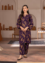 Women's 2-Pcs Stitched Arabic Linen Suit – Shirt & Trouser Set